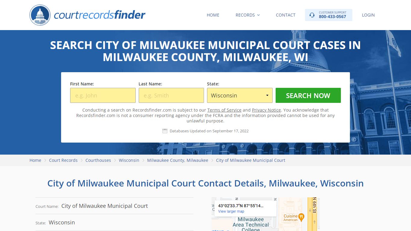 City of Milwaukee Municipal Court Case Search - RecordsFinder